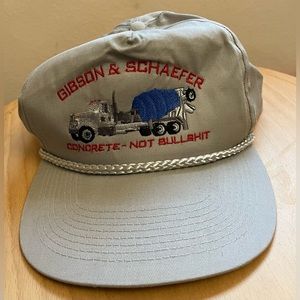 Great Vintage Hat Cap Concrete Themed Hilarious Cord Adjustable EUC